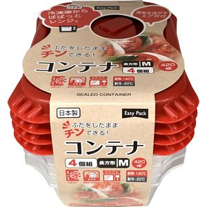 パール金属 ＥＡＳＹ　ＰＡＣＫ　コンテナ長方形Ｍ ４Ｐ