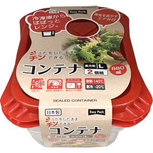 パール金属 ＥＡＳＹ　ＰＡＣＫ　コンテナ長方形Ｌ ２Ｐ